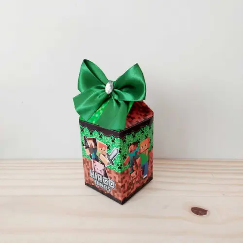 Kit 30 Caixinhas Personalizadas Minecraft