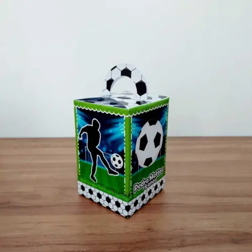 Kit 40 Caixinhas Personalizadas Futebol/ Festa Infantil