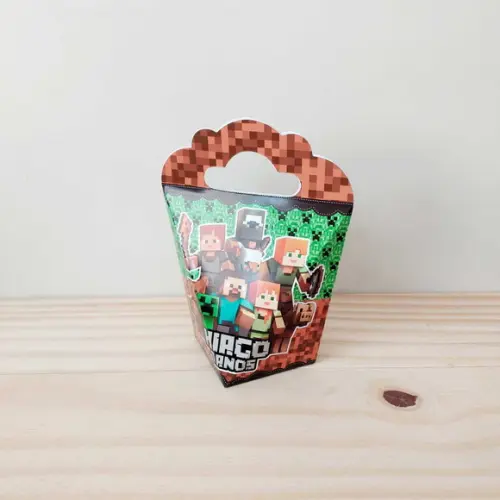 Kit 40 Caixinhas Personalizadas Minecraft
