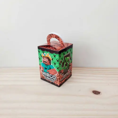 Kit 40 Caixinhas Personalizadas Minecraft