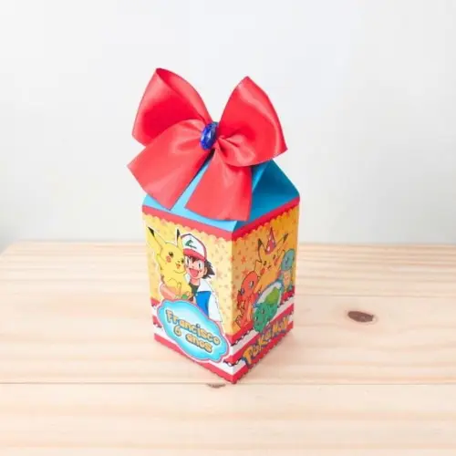Kit 40 Caixinhas Personalizadas Pokémon
