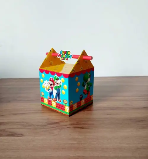 Kit 40 Caixinhas Personalizadas Super Mario Bross