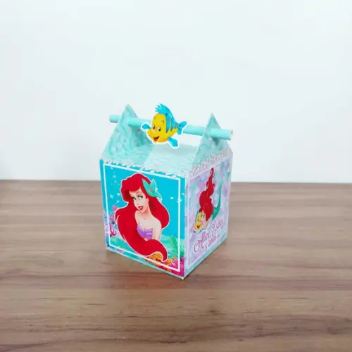 Kit 50 Caixinhas Personalizadas Pequena Sereia, Ariel