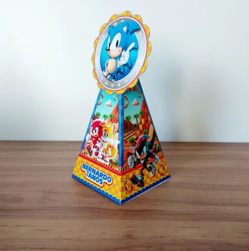 Kit 50 Caixinhas Personalizadas Sonic Lembrancinha Festa