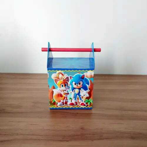 Kit 50 Caixinhas Personalizadas Sonic Lembrancinha Festa