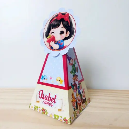 Kit Festa 15 Caixinhas Personalizadas Branca de Neve Baby