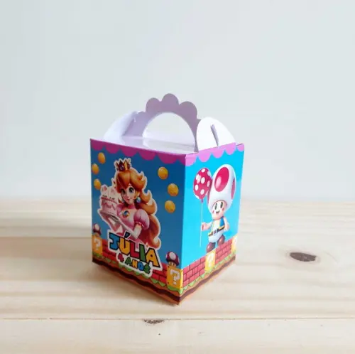 Kit Festa 15 Caixinhas Personalizadas Princesa Peach