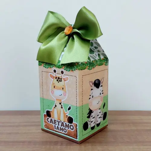 Kit Festa 15 Caixinhas Personalizadas Safari Baby