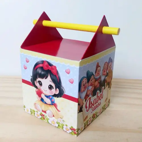 Kit Festa 20 Caixinhas Personalizadas Branca de Neve Baby