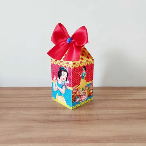 Kit Festa 25 Caixinhas Personalizadas Branca de Neve