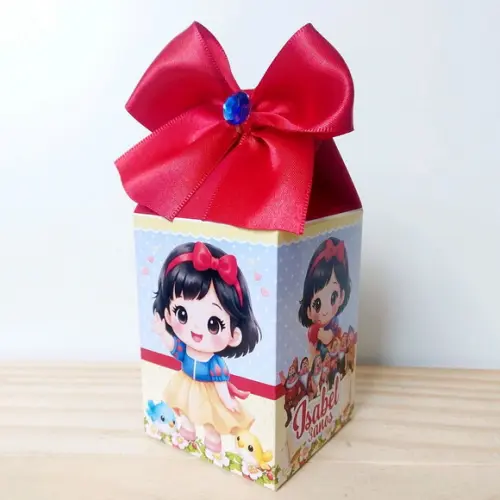 Kit Festa 25 Caixinhas Personalizadas Branca de Neve Baby