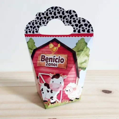 Kit Festa 25 Caixinhas Personalizadas Fazendinha