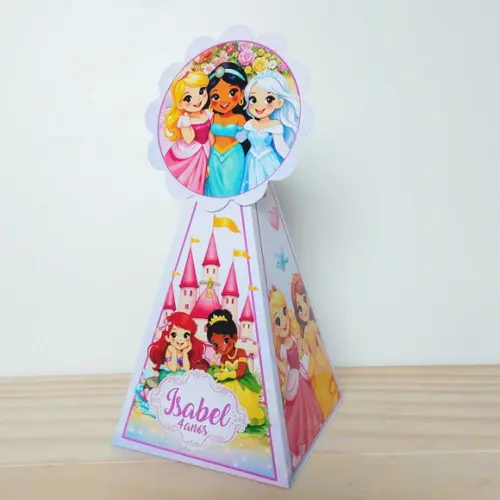 Kit Festa 25 Caixinhas Personalizadas Princesas Disney S
