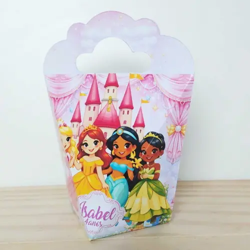 Kit Festa 25 Caixinhas Personalizadas Princesas Disney S