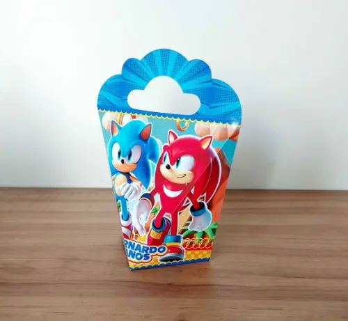 Kit Festa 25 Caixinhas Personalizadas Sonic Lembrancinha