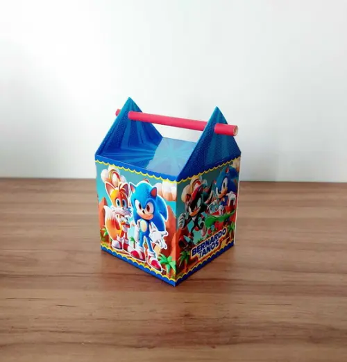 Kit Festa 25 Caixinhas Personalizadas Sonic Lembrancinha