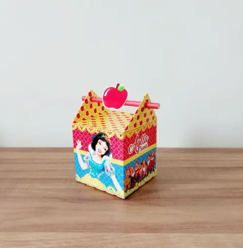 Kit Festa 30 Caixinhas Personalizadas Branca de Neve