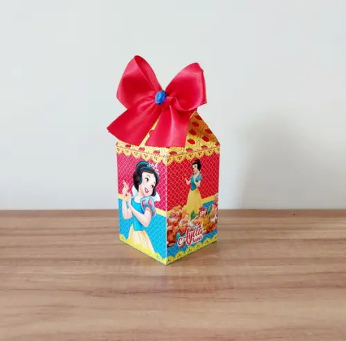 Kit Festa 30 Caixinhas Personalizadas Branca de Neve
