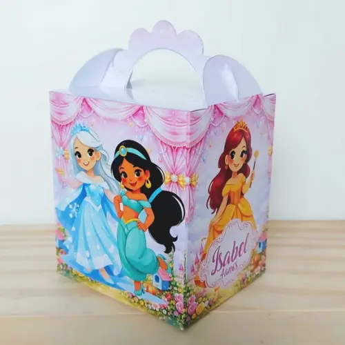 Kit Festa 30 Caixinhas Personalizadas Princesas Disney S