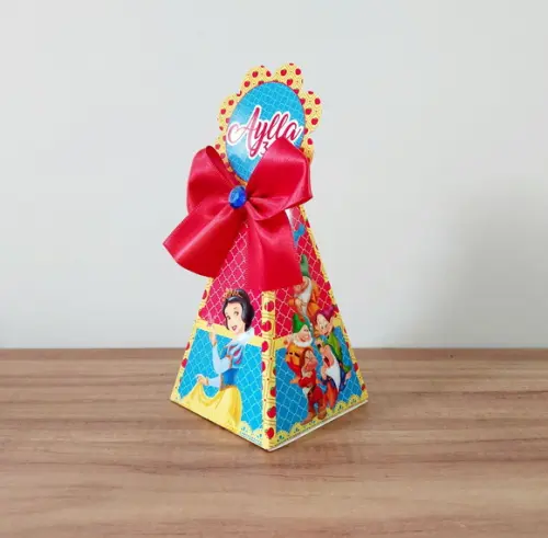 Kit Festa 40 Caixinhas Personalizadas Branca de Neve