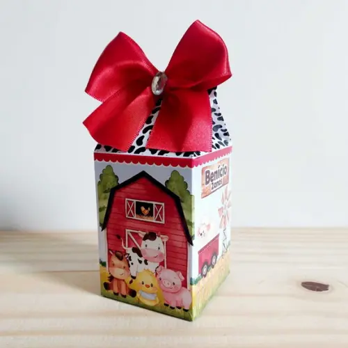 Kit Festa 40 Caixinhas Personalizadas Fazendinha