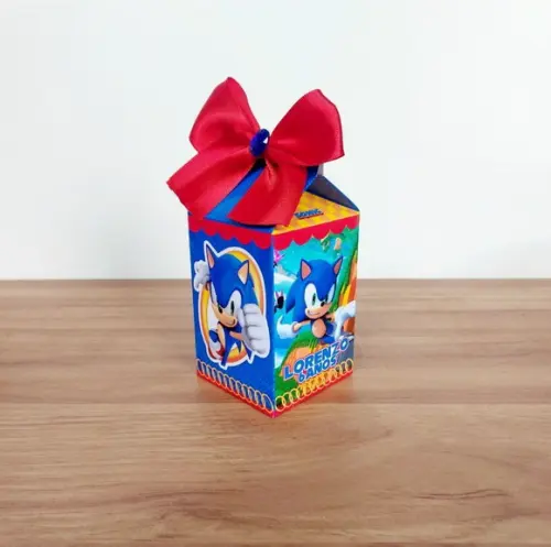 Kit Festa 40 Caixinhas Personalizadas Sonic