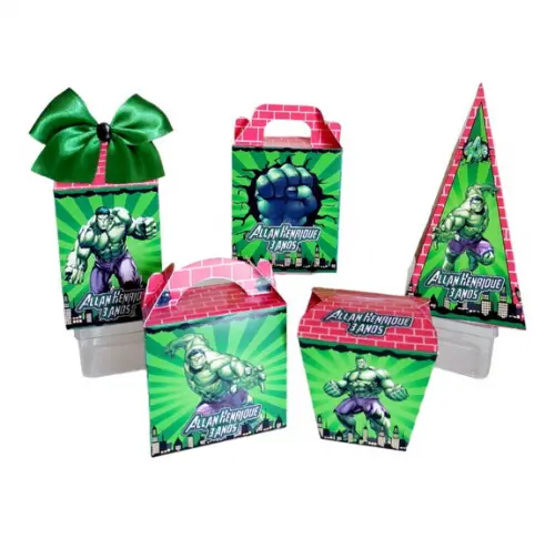 Kit Festa 40 Lembrancinhas Básicas Personalizadas Hulk