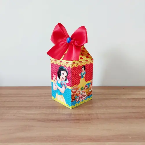 Kit Festa 50 Caixinhas Personalizadas Branca de Neve