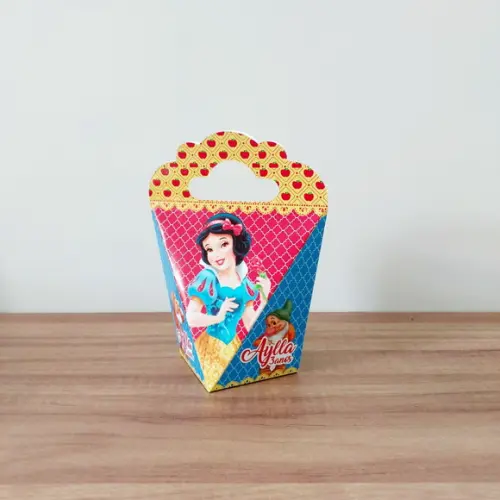 Kit Festa 50 Caixinhas Personalizadas Branca de Neve