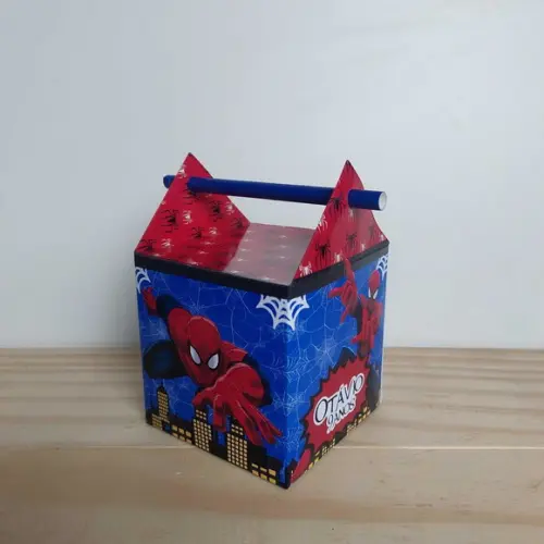 Kit Festa 50 Caixinhas Personalizadas Homem Aranha