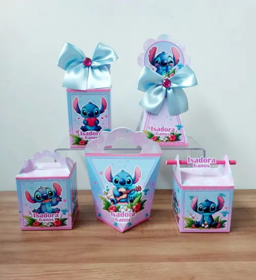 Kit Festa Básico 20 Lembrancinha Personalizada Stitch