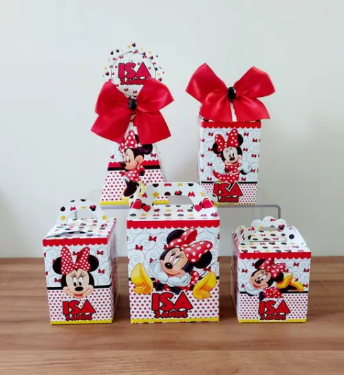 Kit Festa Básico 20 Lembrancinhas Personalizada Minnie