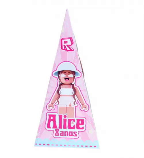 Kit Festa Básico 40 Lembrancinhas Personalizadas Roblox Rosa