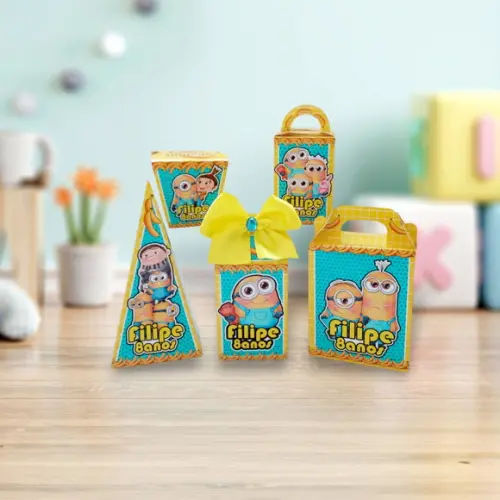 Kit Festa Básico 50 Lembrancinhas Personalizadas Minions