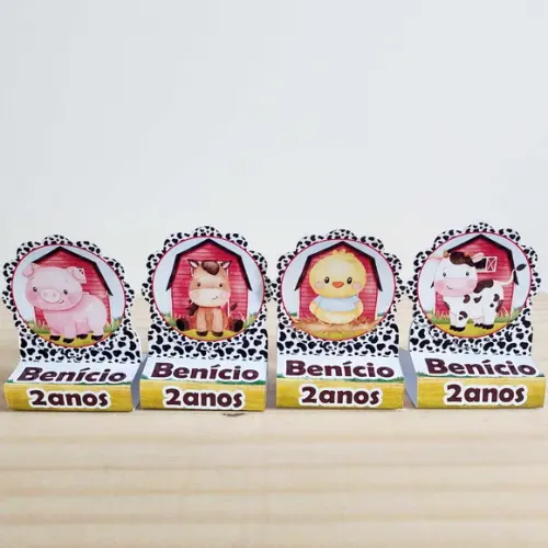 Porta Bis Duplo Fazendinha Personalizado Festa Infantil