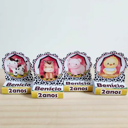 Porta Bis Duplo Fazendinha Personalizado Festa Infantil