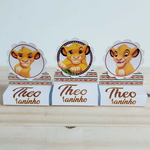 Porta Bis Duplo Rei Leão Personalizado Festa Infantil