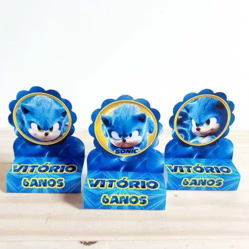 Porta Bis Duplo Sonic Hedgehog Personalizado Festa Infantil