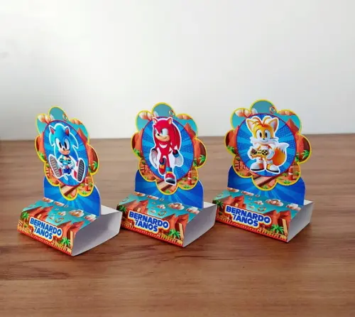 Porta Bis Duplo Personalizado Tema Sonic Festa