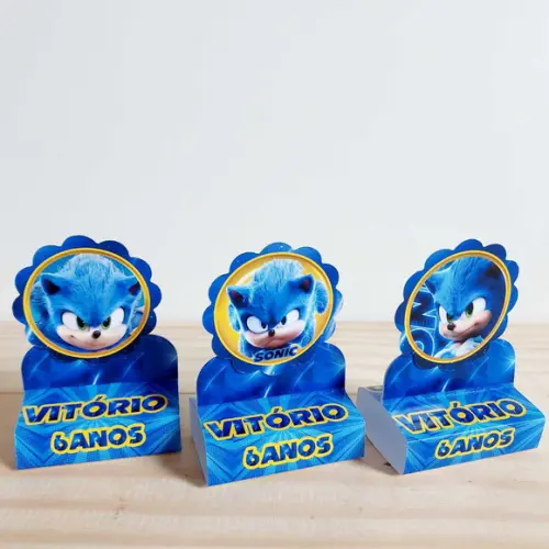 Porta Bis Duplo Sonic Hedgehog Personalizado Festa Infantil