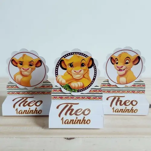 Porta Bis Duplo Rei Leão Personalizado Festa Infantil