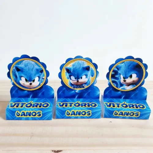 Porta Bis Duplo Sonic Hedgehog Personalizado Festa Infantil