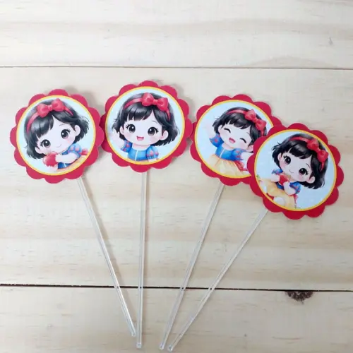 Topper Branca de Neve Baby para Docinhos Festa Infantil