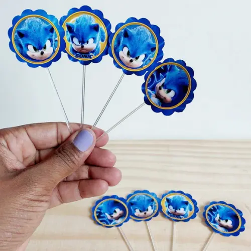 Topper Sonic Hedgehog para Docinhos Festa Infantil