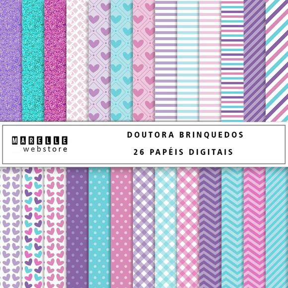 Kit Papéis Digitais Doutora Brinquedos