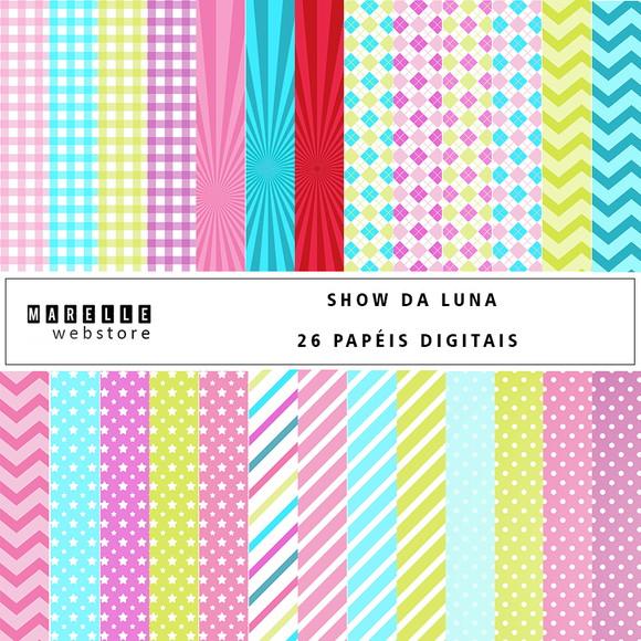 Kit Papéis Digitais Show Da Luna
