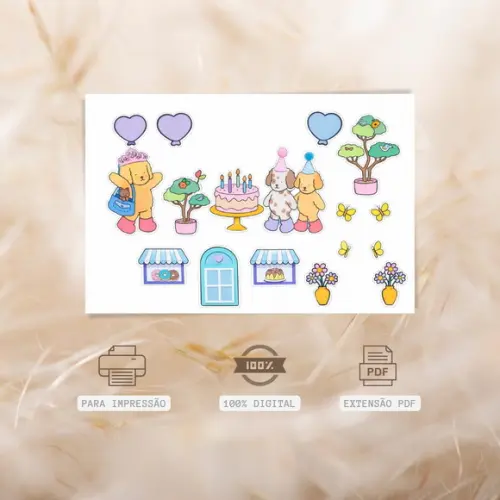 Arte Digital - Topo de Bolo Bobbie Goods