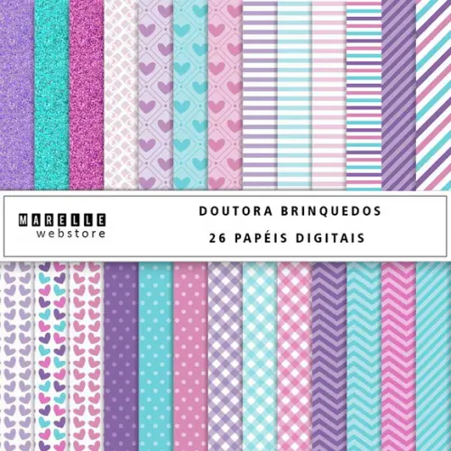 Kit Papéis Digitais Doutora Brinquedos