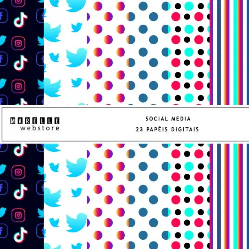Kit Papéis Digitais Social Media