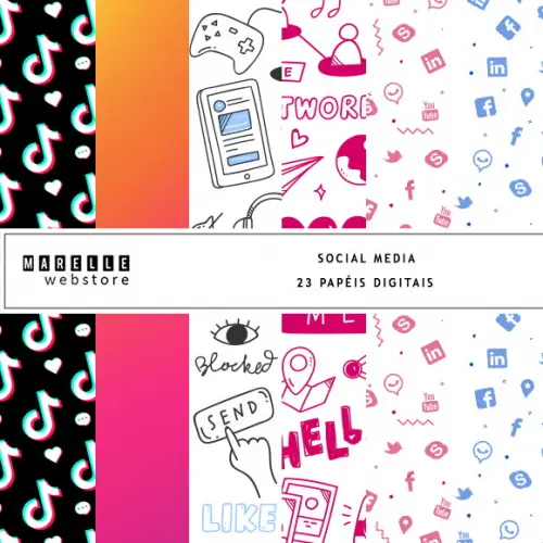 Kit Papéis Digitais Social Media